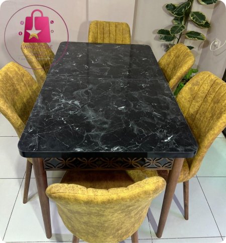 طاولة سفرة مستطيل " اسود "